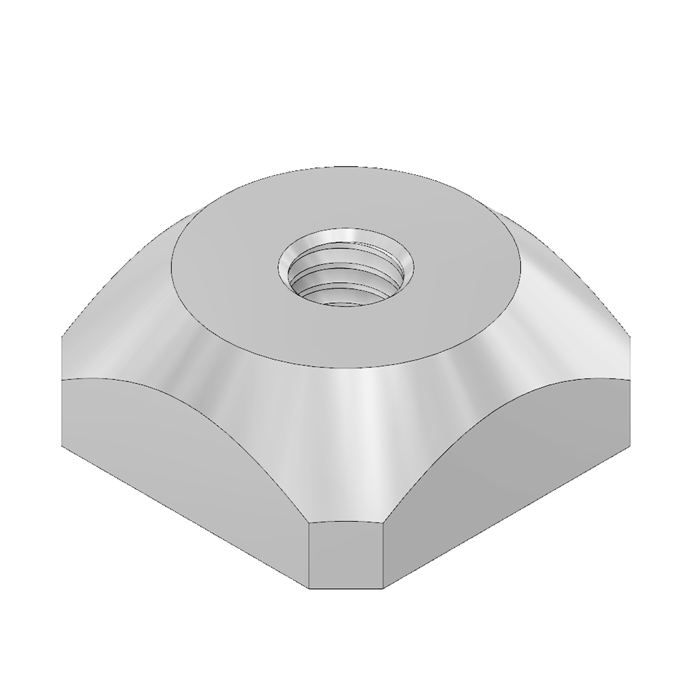 M8S-3 MODULAR SOLUTIONS STAINLESS STEEL FASTENER<br>M8 SQUARE NUT
